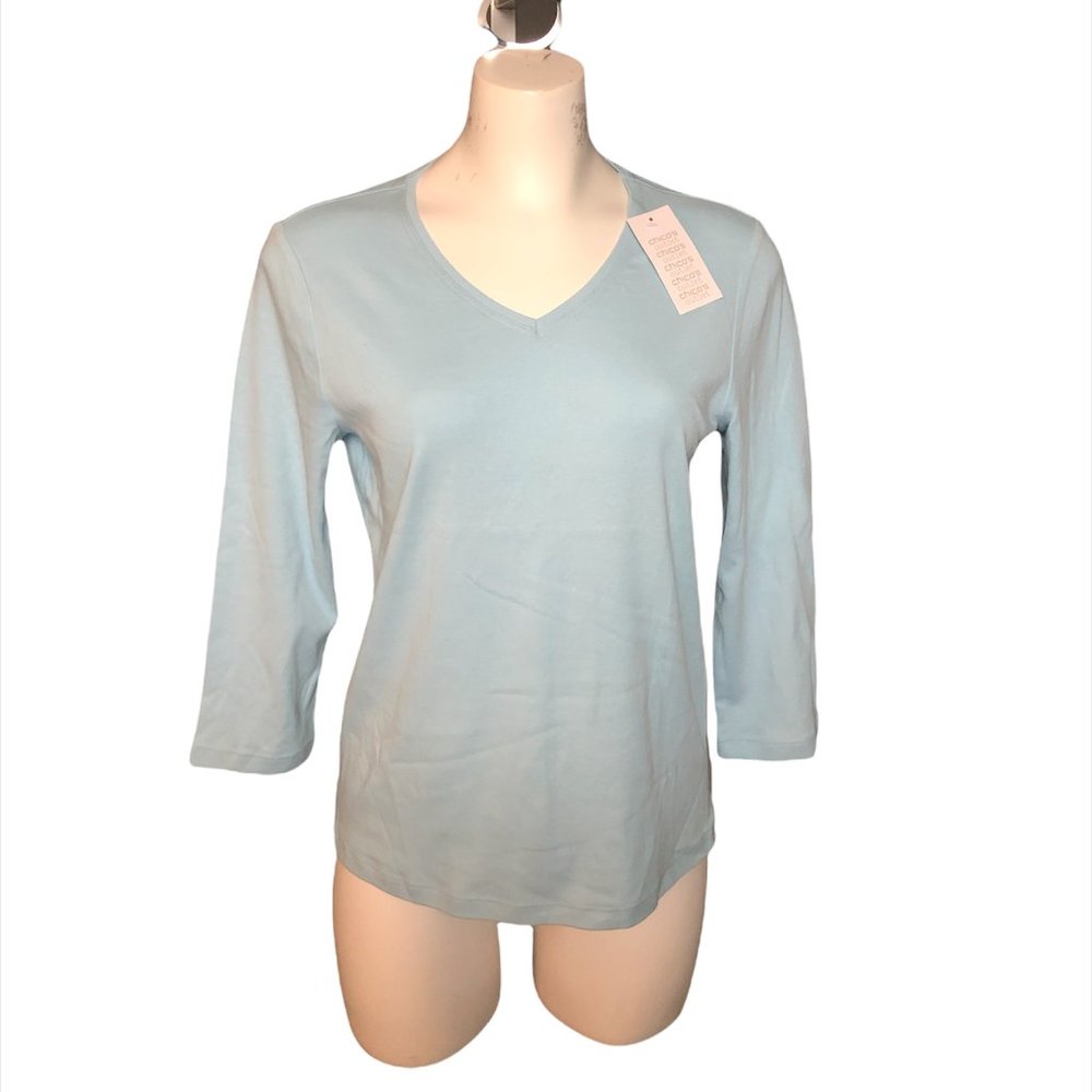 Long Sleeve -Paige V-Ocean Wave